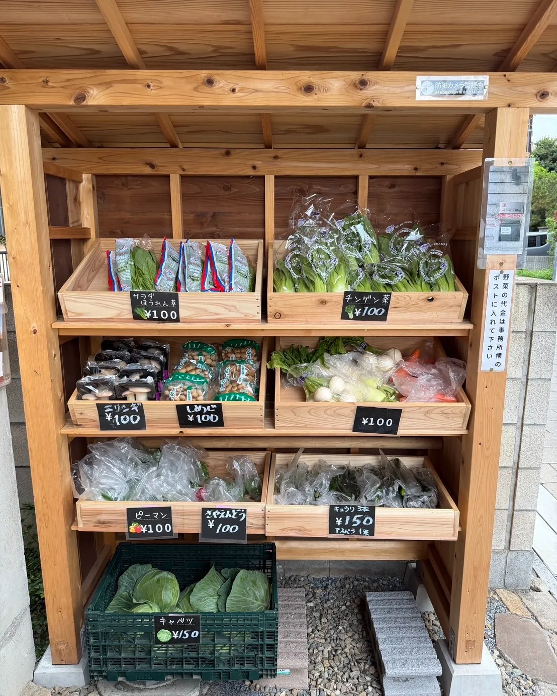 【地域密着】平正工務店の前に「無人野菜販売の小屋」が登場！✨